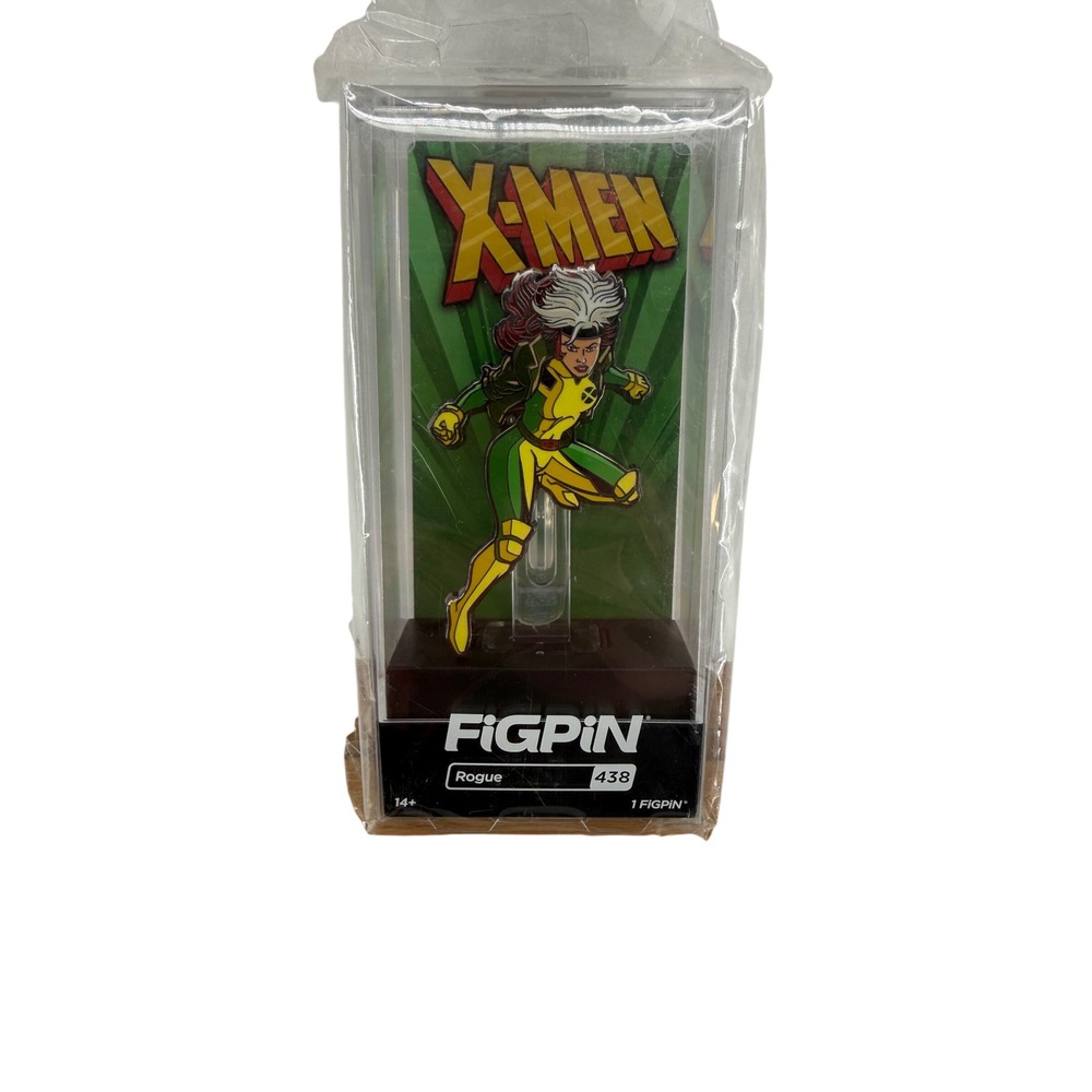 FiGPiN Rogue 438 X-Men Enamel Pin 3-Inch Zinc Alloy Green Yellow Comic Core